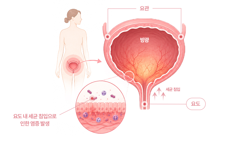 세라산부인과 방광염 설명 이미지